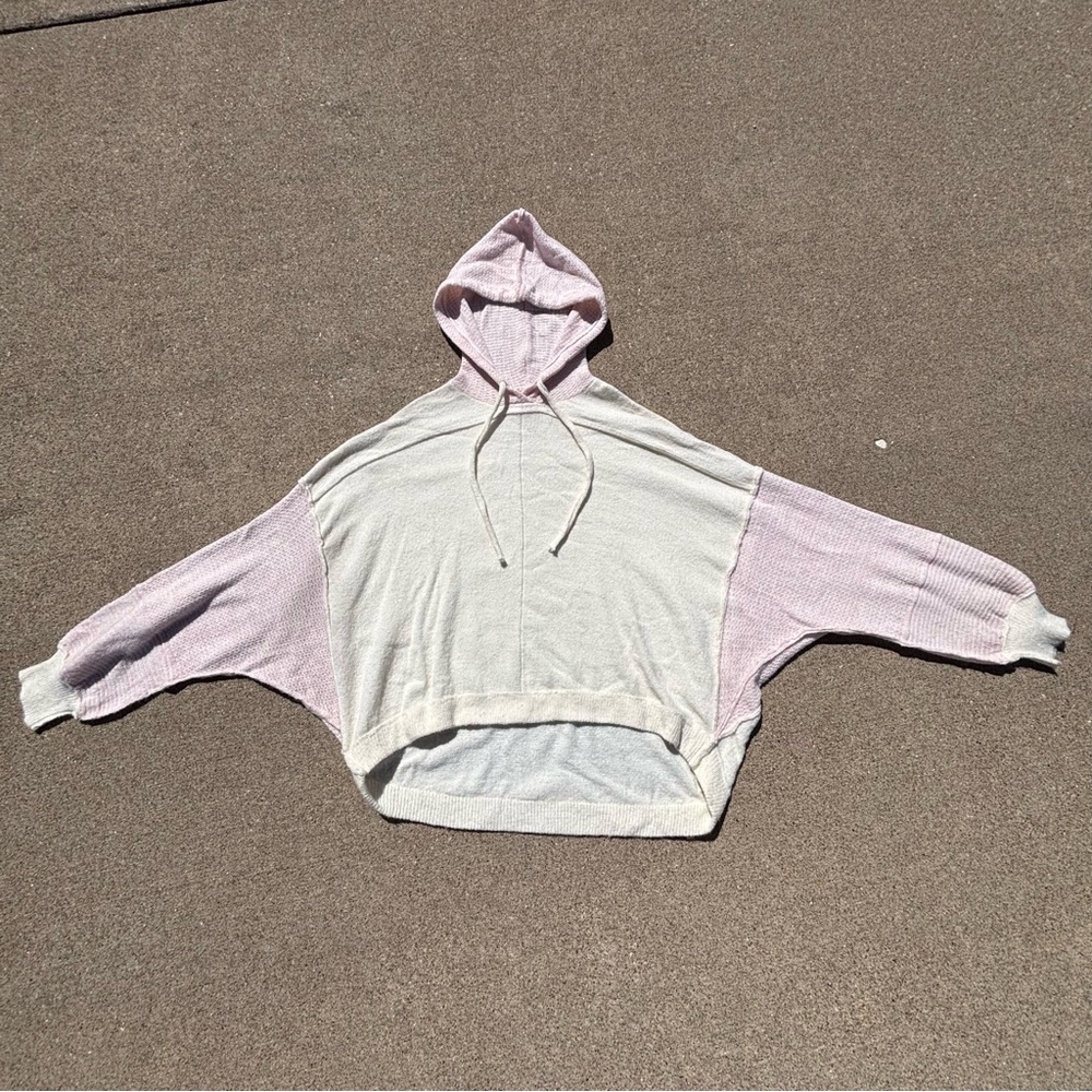 Light Pink and Cream Oversized Sweater Pullover for Women